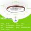 Ventilateur de plafond à DEL 19,7 "à intensité variable avec télécommande et 3 températures de couleur
