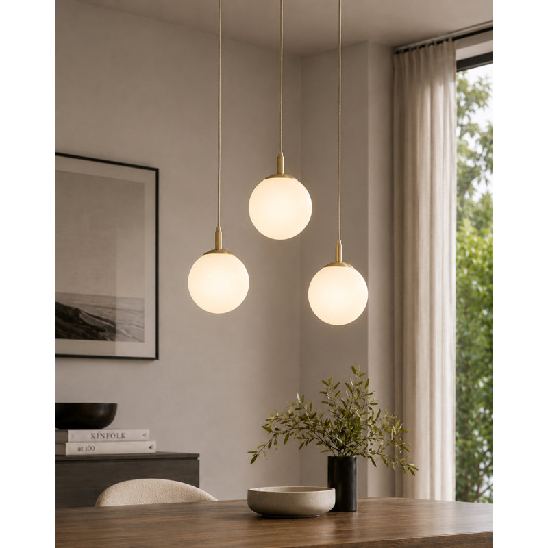 Altia 3 - Light Satin Brass Cluster Pendant