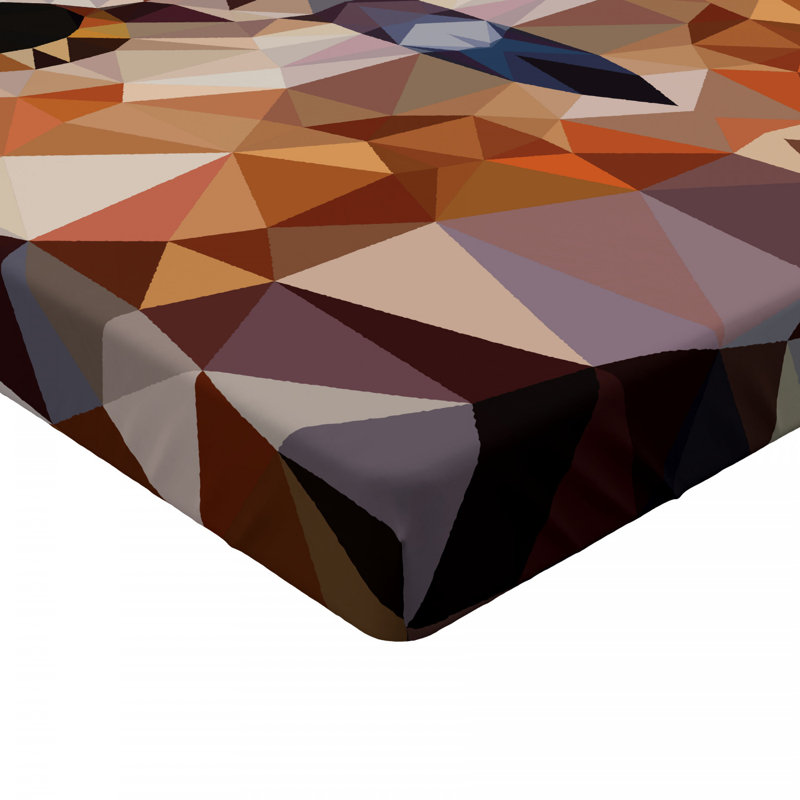 Microfiber Geometric Fitted Sheet, Twin Fitted Sheet