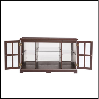 Meuble Ethridge avec 2 portes vitrées et 2 tablettes ajustables
