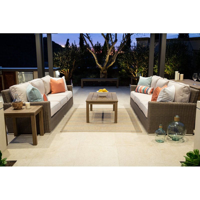 Canapé de patio Nassau avec coussins SunbCushions, Toile d'horizon