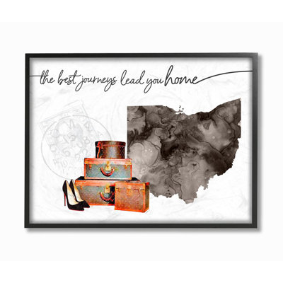 «Ohio State the Best Journey plomb You Home Fashion Shoes and L bagages Illustration» par Amanda Greenwood, impression
