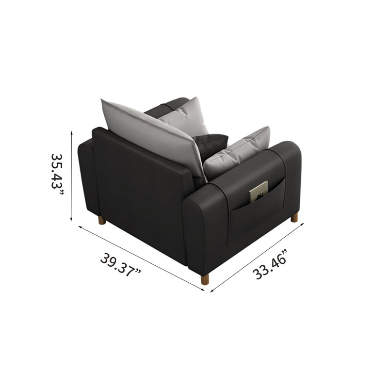 Fauteuil Latchezar de 39,37 po de largeur