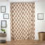 Fabdivine Block Printed Curtain Coloured Linen Traditional Floral Design - Kumud-2055407103