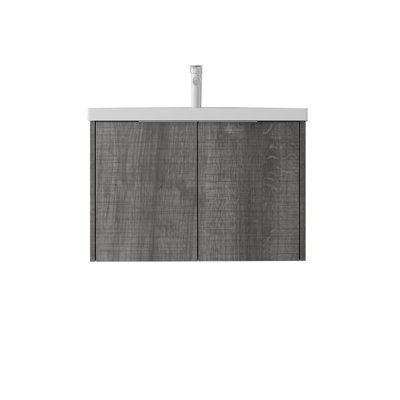 Meuble-lavabo flottant 36 po avec lavabo, porte à fermeture en douceur, lavabo en céramique, contreplaqué 36 po