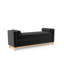 Banc de rangement multifonctionnel noir de 66 pouces avec des pieds en bois massif, 2 coussins décoratifs et un design élégant, pour un couloir exquis-129017388-129017389