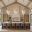 24 in. Distressed Gold 10-Light Boho Alabaster Chandelier Dining Kitchen Island Lights