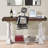 Farmhouse Design Retro Pedestal Table For Living Room With Stable Legs And Spacious Top, Adding Rustic Charm
