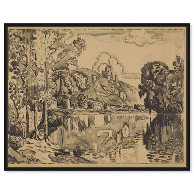 Art, art rétro, toile rétro, Les Andelys on a Summer Morning