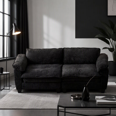 Luxury Big Loveseat Sofa with Soft Chenille Upholstery for Spacious Living Rooms and Ultimate Comfort.
