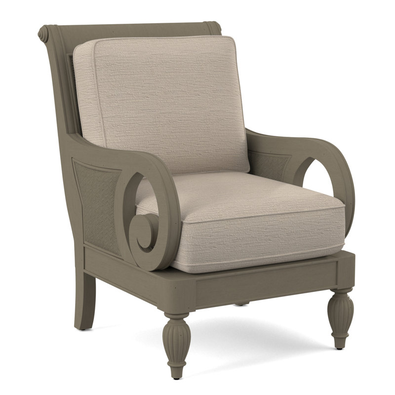 Grand View 71.12Cm Wide Armchair, Stone Crypton Performance; 0884-83, Stone Hearth Finish