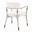 Chaise en bois brossé et tissu avec détails métalliques - ensemble de 2-2054707713-2054707715