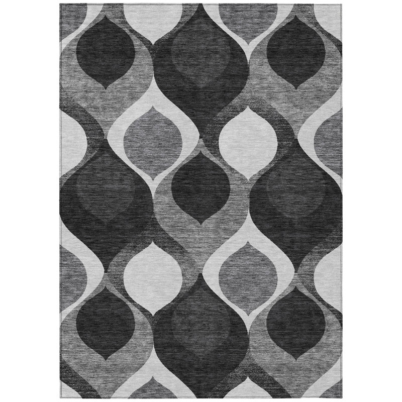 Geometric Indoor / Outdoor Rug, Rectangle 3' x 5'