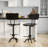 Rustic Black 22-33" Adjustable Tractor Seat Barstool with Backrest-66930068