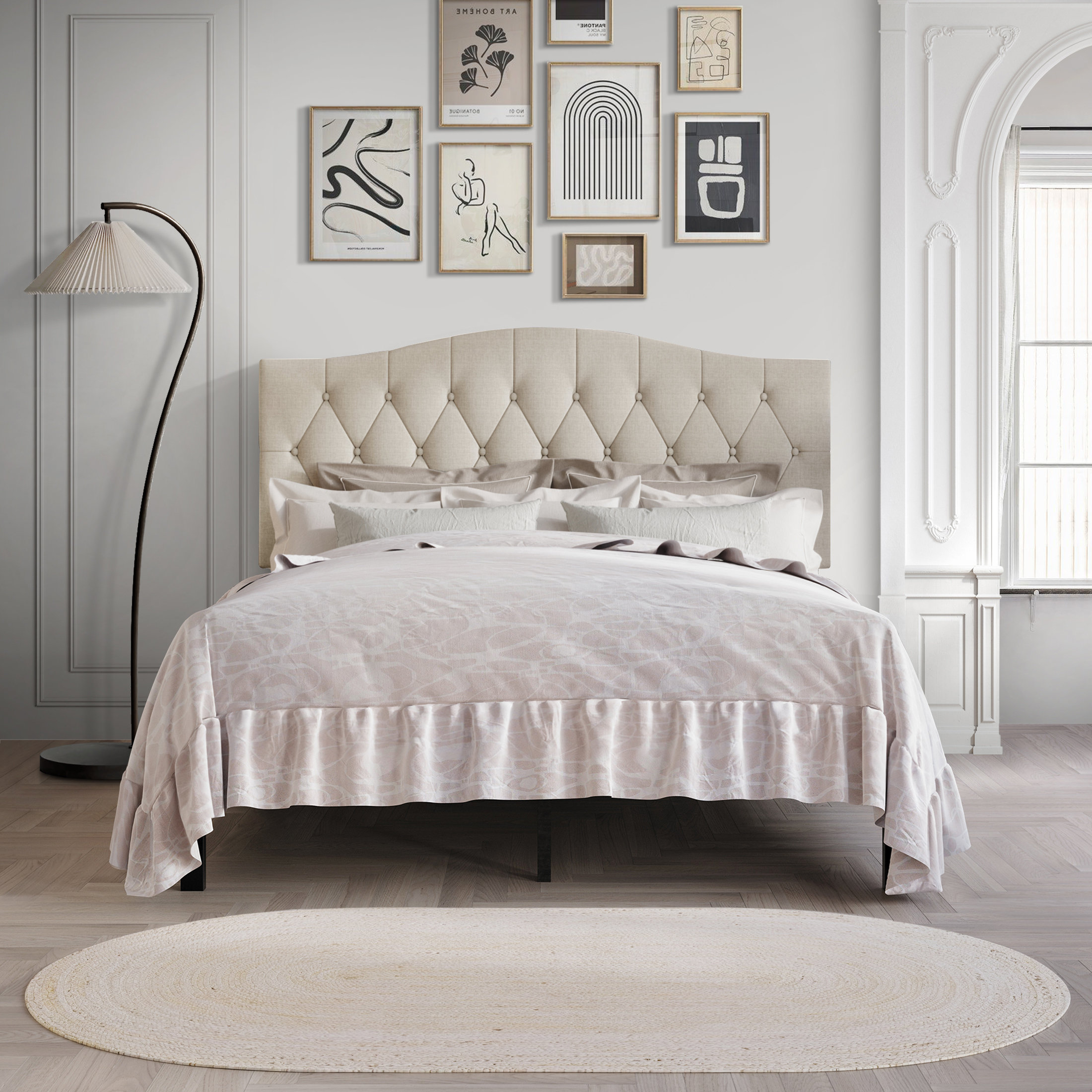 Winston Porter Jayquin Upholstered Tufted Platform Bed & Reviews | Wayfair