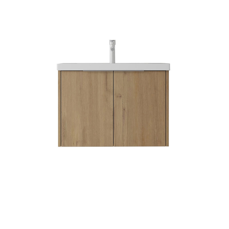 Meuble-lavabo flottant avec lavabo, L 30 po, Sonoma Oak