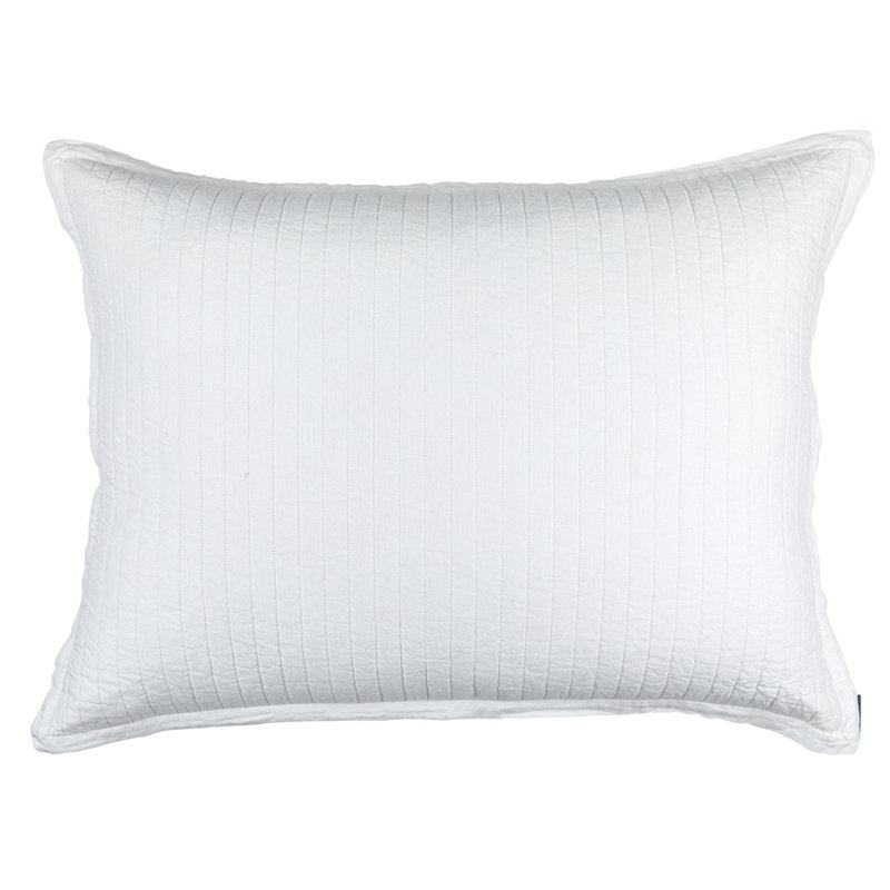 Tessa Linen Lumbar Pillow Cover & Insert, 20" x 26", White