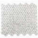 12” x 12” Carrara White Daisy Flower Mosaic Marble Tile Sheets Polished (Set of 10)