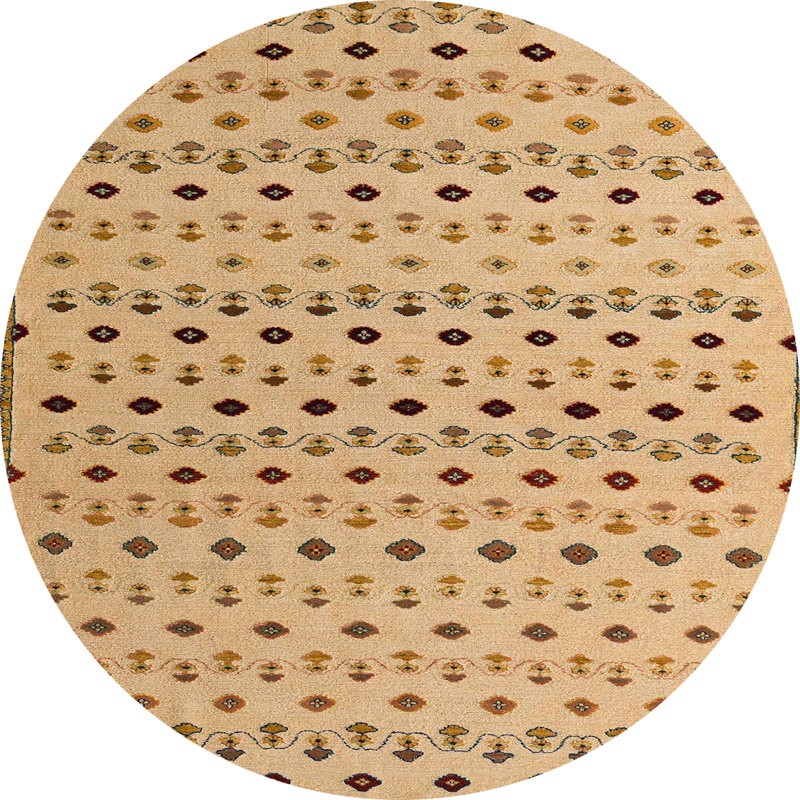 Abstract Indoor Rug, Round 4'
