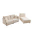 106 pouces salon en velours côtelé multi-module - minimaliste moderne en beige avec 2 coussins de confort et / C-411990654