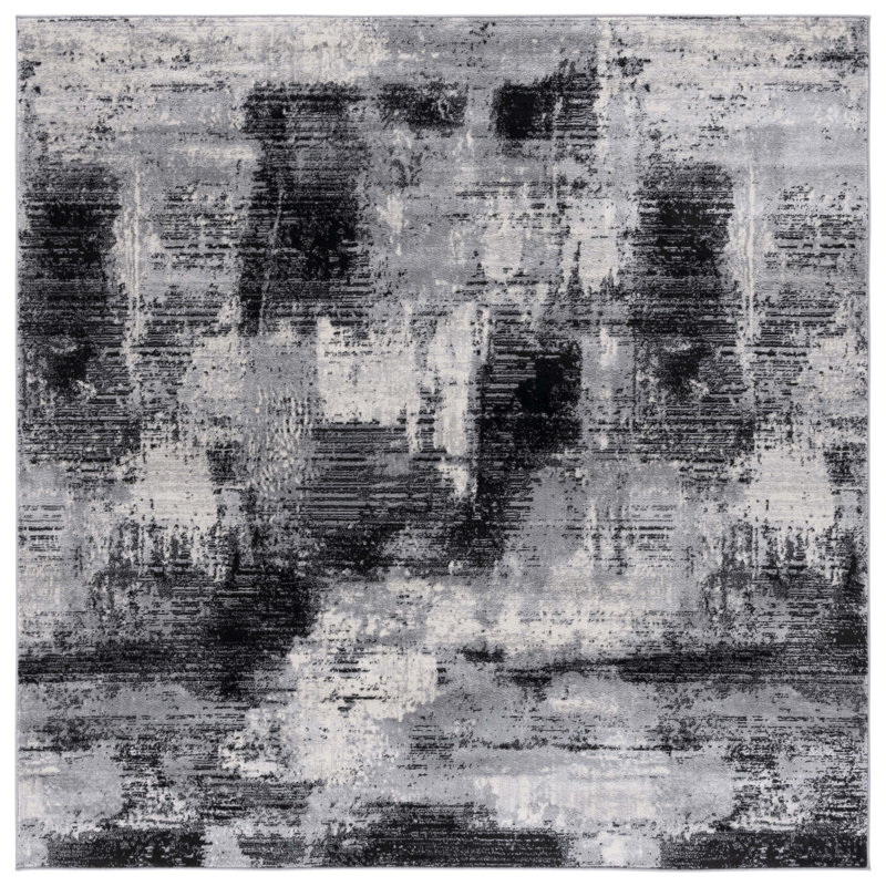 Jasper 100 Performance Abstract Rug, Square 6'7"