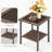 Outdoor Wicker Side Table, All Weather Rattan Small Patio Table Square End Table For Pool Balcony Deck Porch Lawn Backyard-514630499-514630498