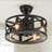 Isavela 18'' Modern Caged Ceiling Fan with Light Kit and Remote Control Included