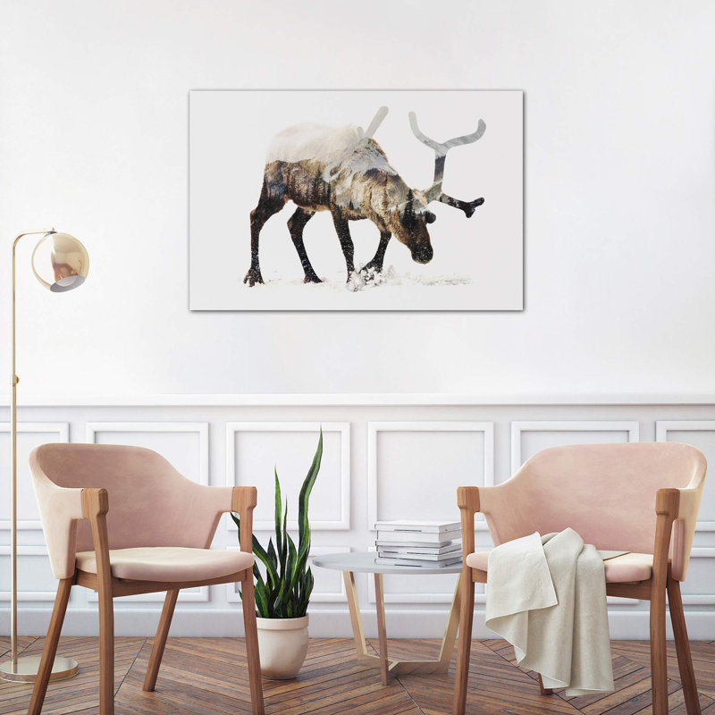 Reindeer IV by Andreas Lie - Wrapped Canvas Print, 101.6 cm H x 66.04 cm W x 1.91 cm D