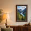 «Snowy Mountain Peaks Above Teal River Valley», art mural-357566427
