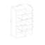 Rhiannan 187.7cm H Geometric Bookcase-2058305005-2098400823