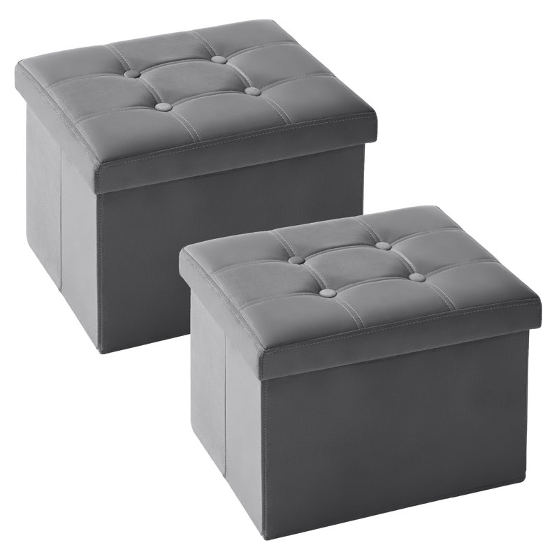 Repose-pieds pliant avec repose-pieds en velours , Gris