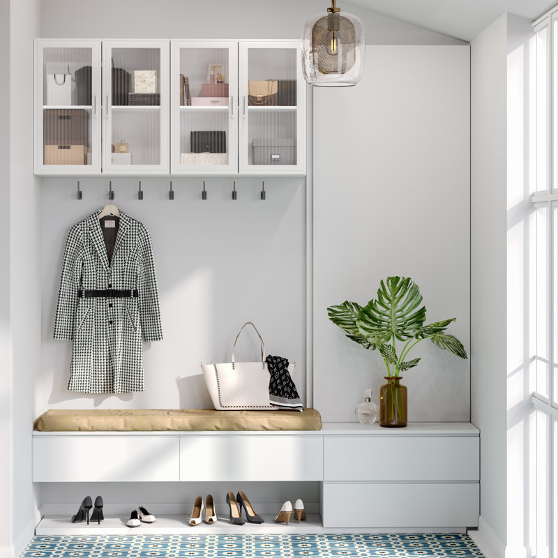 Armoire murale 48 po 4 portes, Blanc