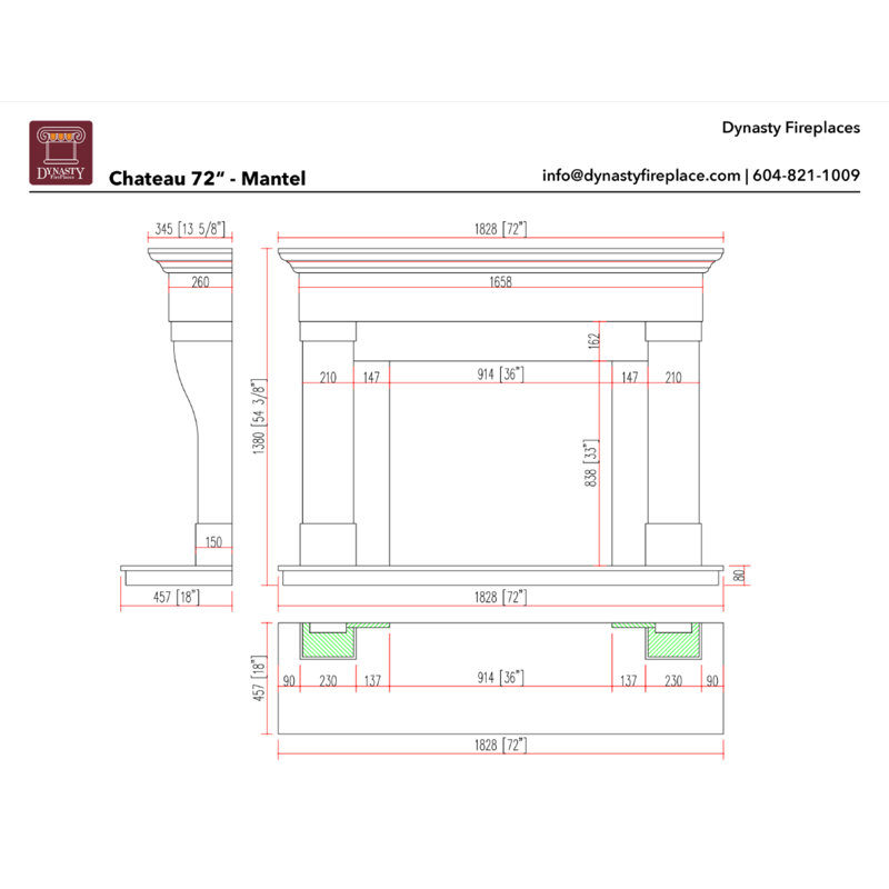 Chateau Stone Fireplace Mantel Surround