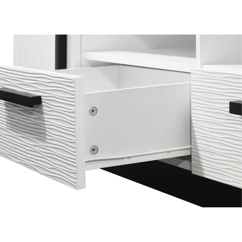 70.5" Tv Stand In White - Drawers And Adjustable Shelf Cabinets For Home Drawer Cabinet Storage A Sophisticated Living Style