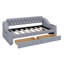 Lit de jour simple rembourré avec accoudoirs de rangement et port USB-1049420269
