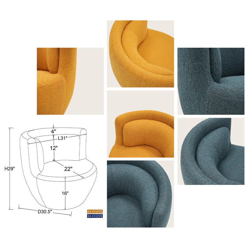 Cuddle Couch, Blue Linen/Acrylic/Wool