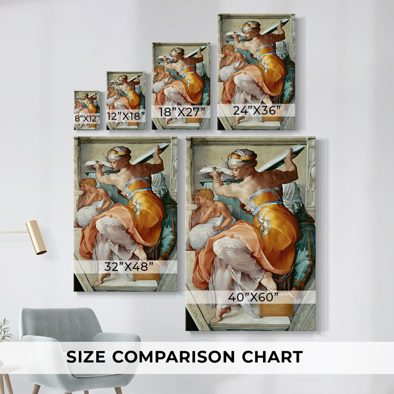 Sibylle libyen - toile tendue par Michelangelo, 24 po x 36 po