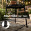 Outsunny Metal Patio Side Table 2-Tier Adjustable Feet-1015006453