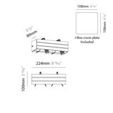 Paral.Lel 2-Light Flush Mount