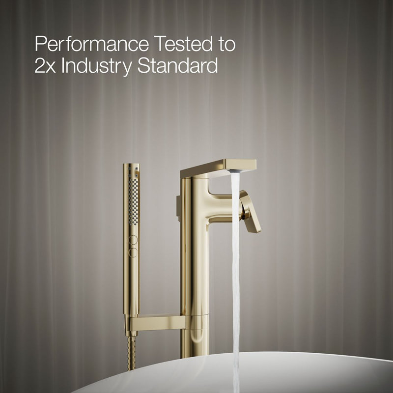 Composed Freestanding Bath Faucet, Vibrant French Gold