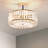 4-Light Crystal Semi Flush Mount Ceiling Light-2135663749