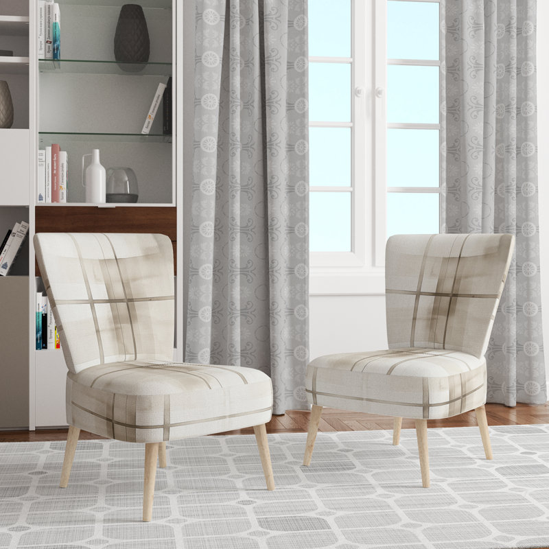 Chaise d'appoint abstraite minimaliste rembourrée, Side Chair Armless