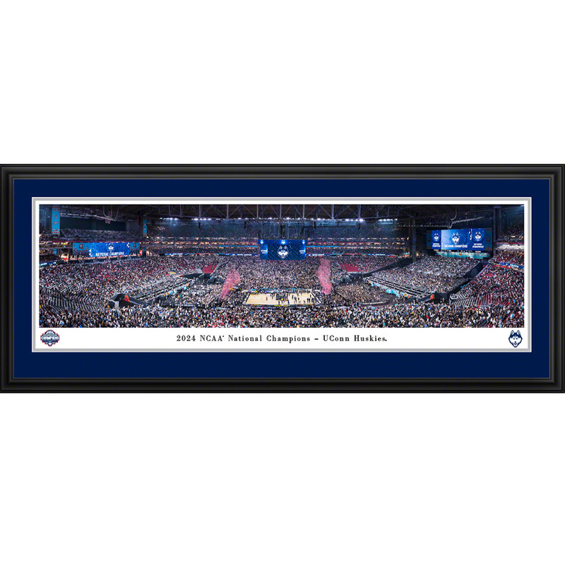 «2024 NCAA Basketball Champion - UConn Huskies» par James Blakeway, Cadre d'angle fermé noir, Oui