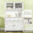 HOMCOM 63.5" Kitchen Buffet With Hutch