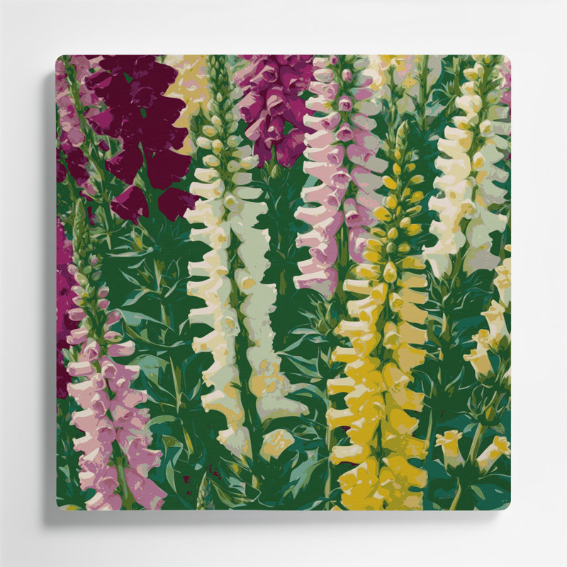 Aquarelle botanique 25, art mural vert en métal, H 12 po x l 12 po