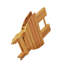 - Table d'appoint en bois pliable finie, conception peu encombrante, pouvant supporter jusqu'à 175 lb, longueur réglable pour l'extérieur facile à entretenir, cadre, beau grain
