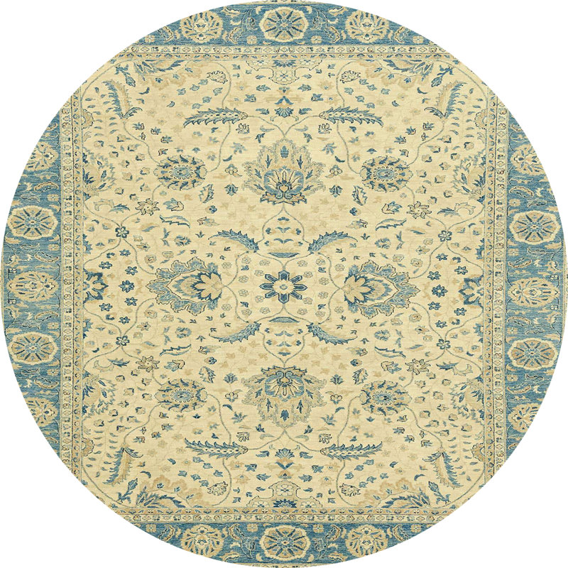 Abstract Indoor Rug, Round 4'