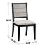 De 2 chaises de salle à manger rembourrées en gris et noir, base robuste en contreplaqué, siège de 19 pouces, matériau, base rectangulaire, revêtement, mobilier de chambre