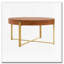 Table basse ronde, plateau en bois de sapin avec pieds en croix dorés-2040632643-2040632669