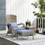 Chaise Adirondack de patio en osier avec repose-pieds, fauteuil d'extérieur